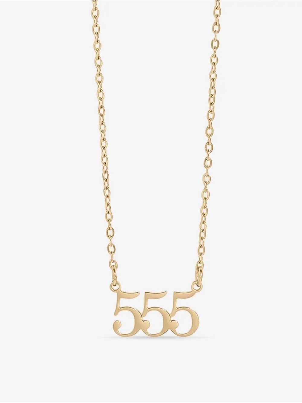 Gold Angel Number 555 Pendant Necklace